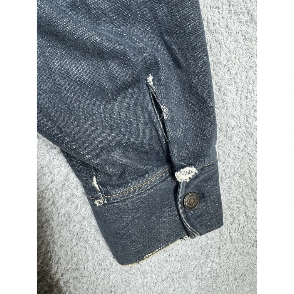 Levis Orange Tab Shirt Shacket Denim‎ Jacket Workwear Epaulettes 70676-7618 M-L - Picture 9 of 12